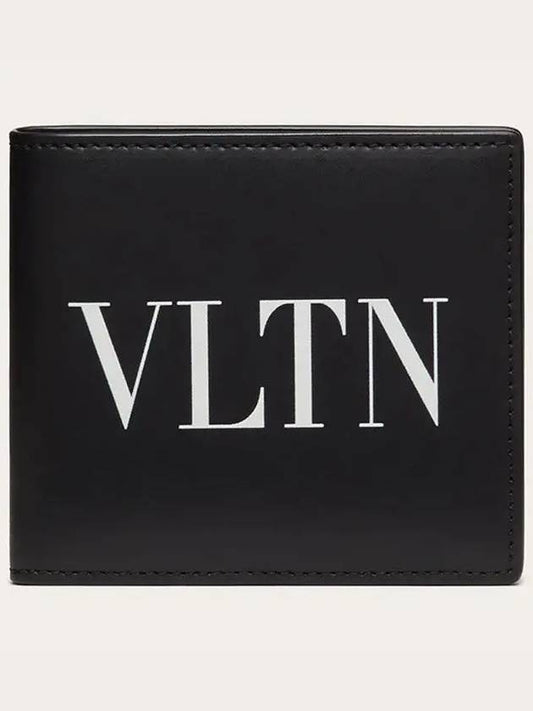 VLTN Logo Bifold Bifold Wallet Black - VALENTINO - BALAAN.
