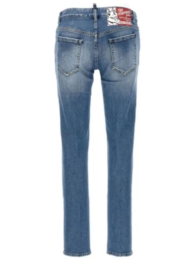 Medium Preppy Wash Jennifer Straight Jeans Blue - DSQUARED2 - BALAAN 3