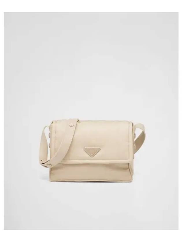 Small Padded Re-Nylon Shoulder Bag Desert Beige - PRADA - BALAAN 2