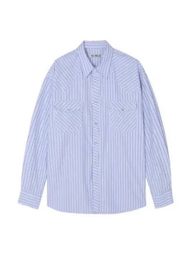 striped western shirt blue - NUAKLE - BALAAN 1