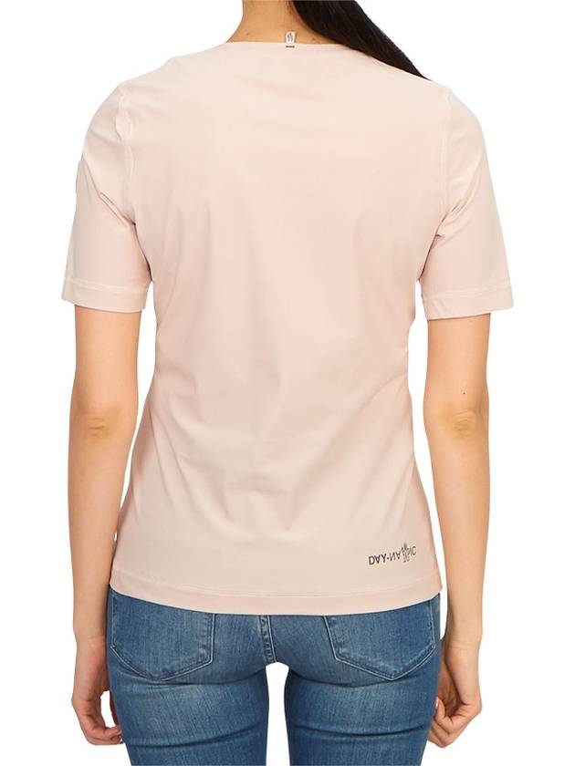 Logo Short Sleeve T-Shirt Light Pink - MONCLER - BALAAN 4