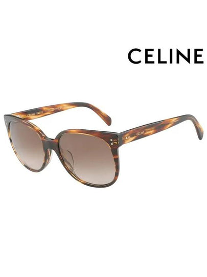 Eyewear Logo Round Acetate Sunglasses Havana - CELINE - BALAAN 2