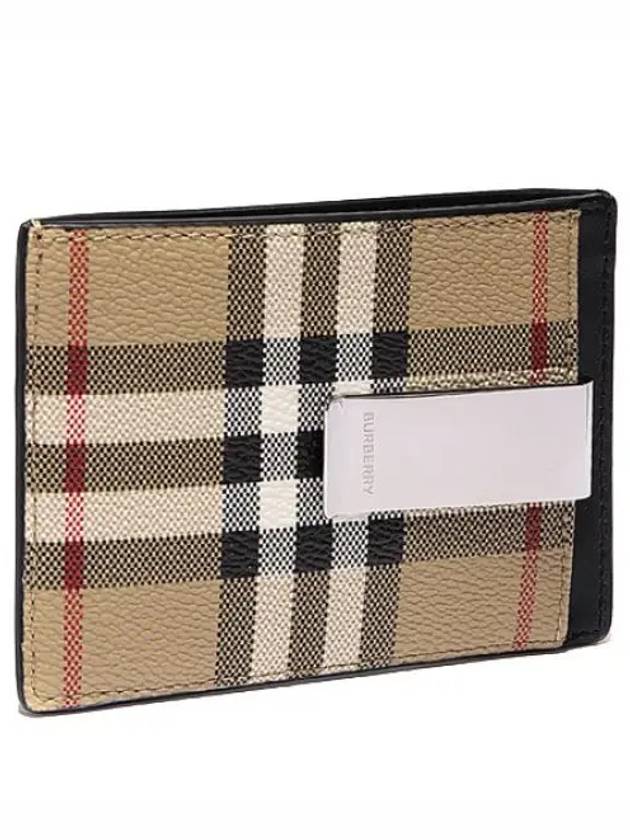 Vintage check money clip card case men s wallet - BURBERRY - BALAAN 1