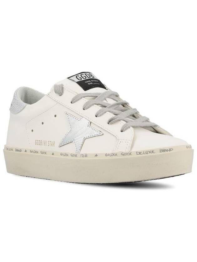 Hi Star White Metallic Silver Heel Tab Sneakers - GOLDEN GOOSE - BALAAN 3