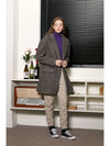 Surf clam WOOL Coat Brown herringbone Surf clam wool herringbone coat brown herringbone - VIBEREEN - BALAAN 5