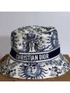 D Bobby Small Brim Bucket Hat White Navy - DIOR - BALAAN 4