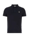 Pique Stretch Cotton Short Sleeve Polo Shirt Navy - STONE ISLAND - BALAAN 2