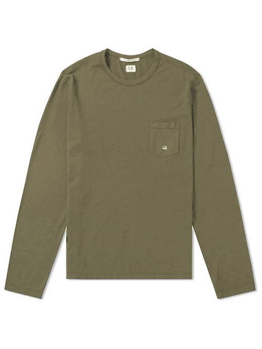 12Th Anniversary Printed Pocket Long Sleeve T-Shirt Green - CP COMPANY - BALAAN 1