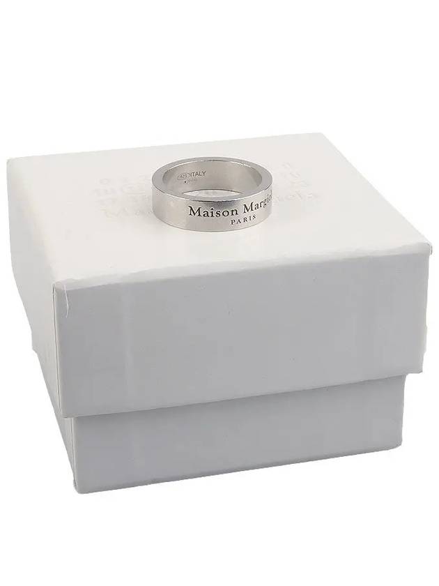 Logo Medium Ring Matte Silver - MAISON MARGIELA - BALAAN 3