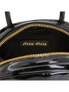 Patent Leather Top Handle Shoulder Bag Black - MIU MIU - BALAAN 10