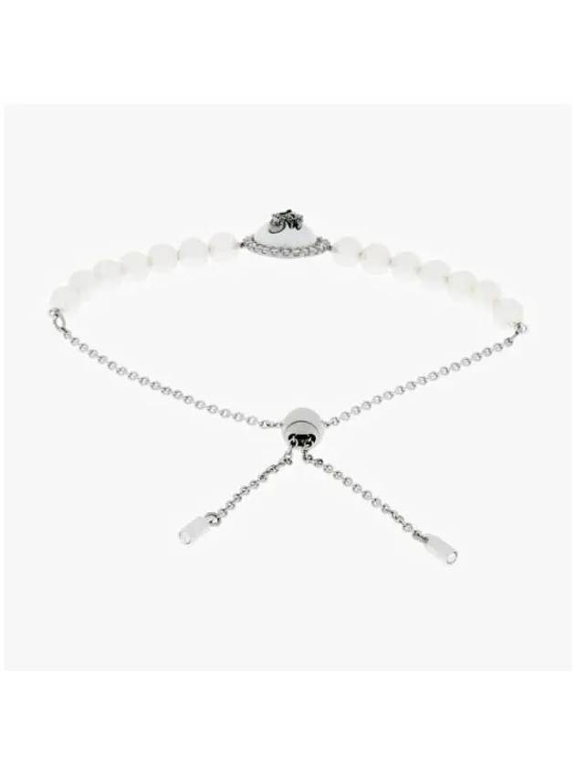 Swan Crystal Pearl Rhodium Plated Bracelet Grey - SWAROVSKI - BALAAN 4