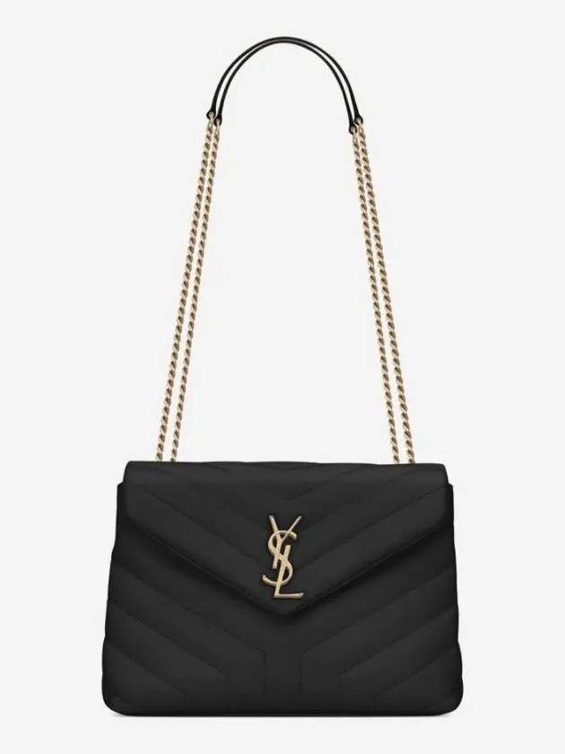 Bronze Monogram Loulou Matelasse Y Leather Small Shoulder Bag Black - SAINT LAURENT - BALAAN 6