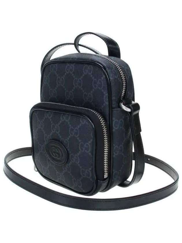 GG Supreme Interlocking Canvas Mini Cross Bag Black - GUCCI - BALAAN 3