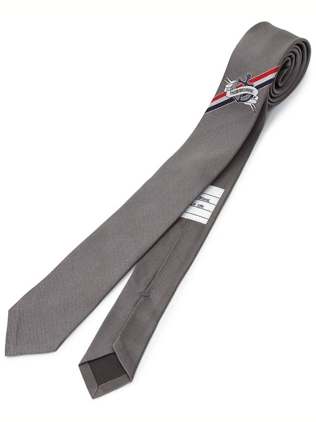 Anchor Jacquard Classic Silk Tie Grey - THOM BROWNE - BALAAN 5