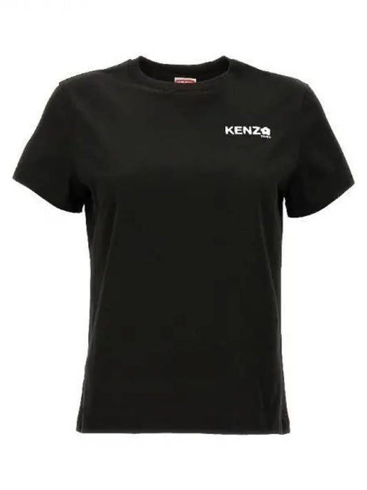 Boke Flower Classic Cotton Short Sleeve T-Shirt Black - KENZO - BALAAN 2
