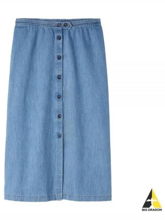 High Rise Denim A-line Skirt Blue - A.P.C. - BALAAN 2