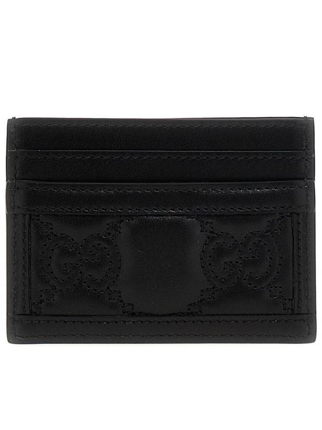 GG Matelassé Card Wallet Black - GUCCI - BALAAN 3