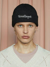 Embroidered Logo Beanie Black - UNALLOYED - BALAAN 2