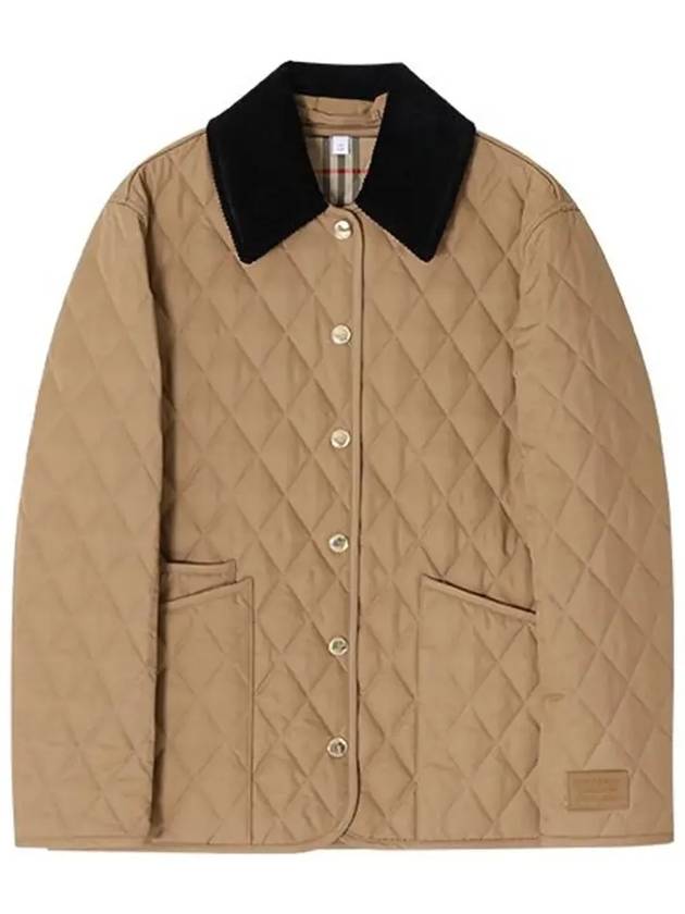 WoMen's Diamond Quilted Jacket Brown - BURBERRY - BALAAN 5