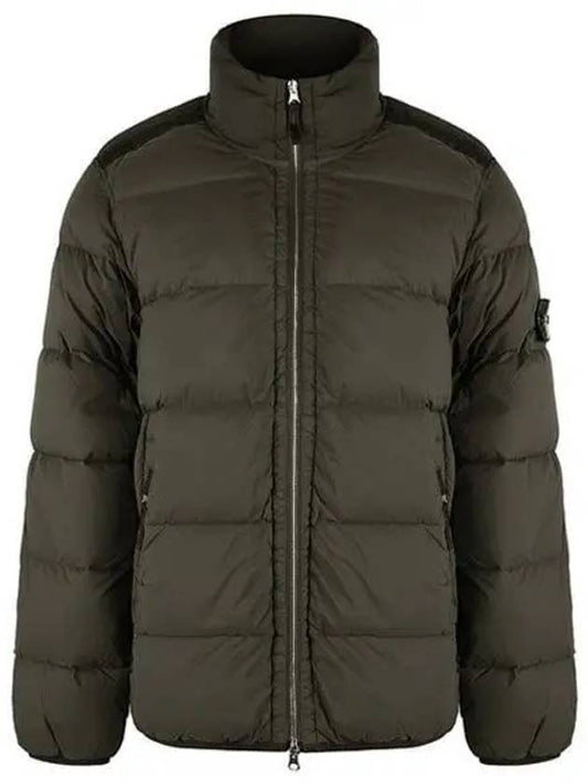 Logo Patch High Neck Padding Jacket Green - STONE ISLAND - BALAAN 2