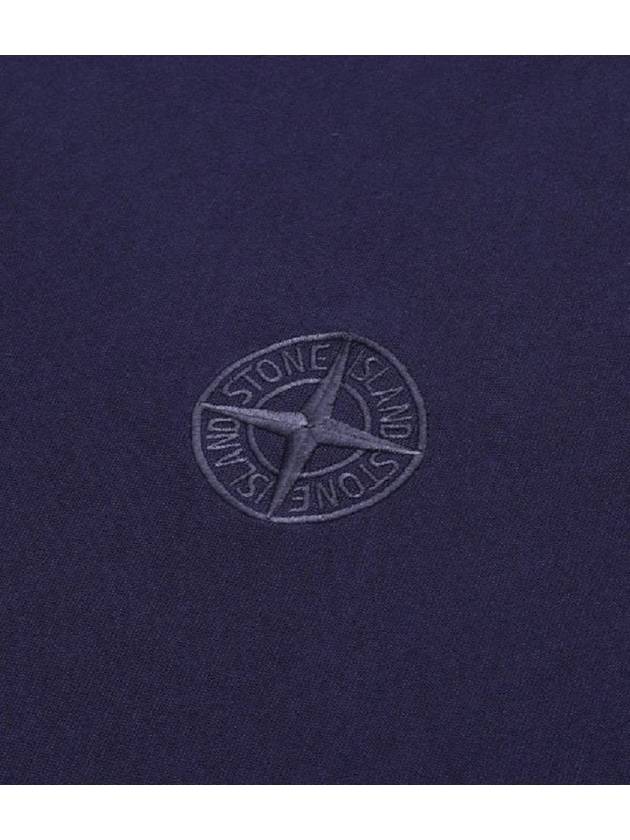 Compass Motif Cotton Short Sleeve T-Shirt Navy - STONE ISLAND - BALAAN 4