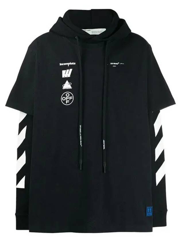 Men's Diag Mariana Hoodie Black - OFF WHITE - BALAAN 2