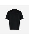 Solo Swoosh French Terry Short Sleeve T-Shirt Black - NIKE - BALAAN 1