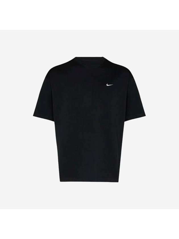 Solo Swoosh French Terry Short Sleeve T-Shirt Black - NIKE - BALAAN 1