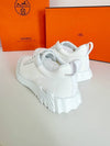 Bouncing Sneakers Mesh Suede Goatskin Blanc - HERMES - BALAAN 4