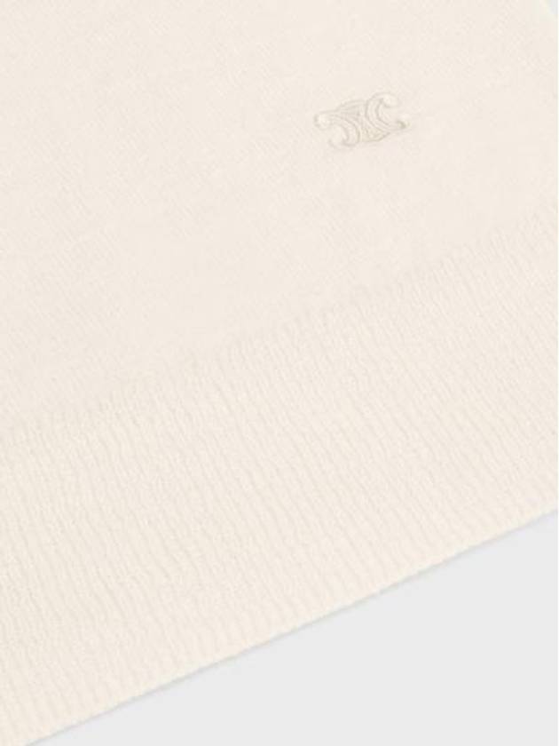 Triomphe Embroidered Turtleneck Sleeveless Off-White - CELINE - BALAAN 4