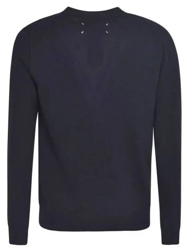 Cashmere Back Stitch Cardigan Navy - MAISON MARGIELA - BALAAN 3