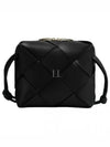 Cassette Intrecciato Mini Shoulder Bag Black - BOTTEGA VENETA - BALAAN 2