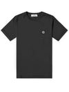 Logo Patch Short Sleeve T-Shirt Black - STONE ISLAND - BALAAN 2