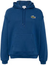 Loose Fit Hoodie Navy Blue - LACOSTE - BALAAN 1