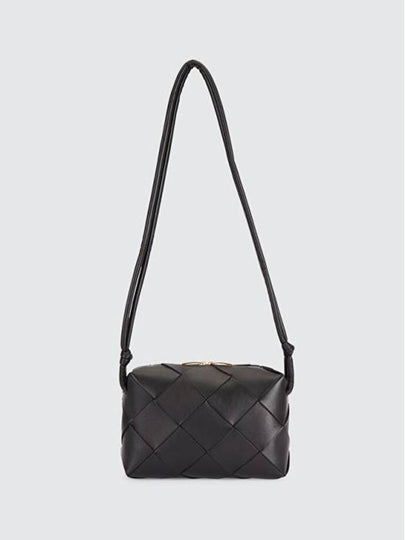 Cassette Intrecciato Small Cross Bag Black - BOTTEGA VENETA - BALAAN 2