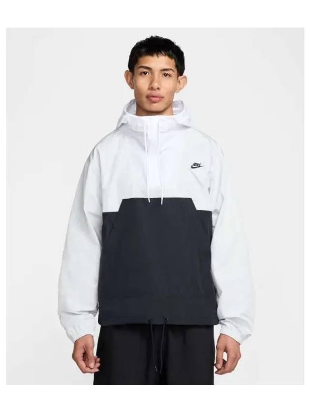 Club Marina Anorak White Black - NIKE - BALAAN 2