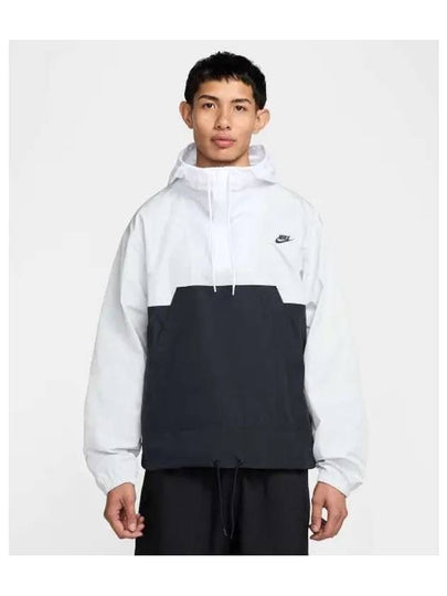 Club Marina Anorak White Black - NIKE - BALAAN 2