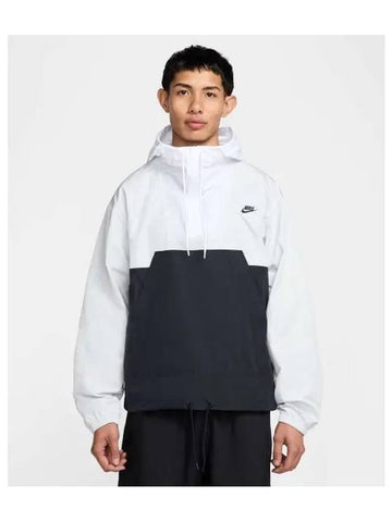 Club Marina Anorak White Black - NIKE - BALAAN 1