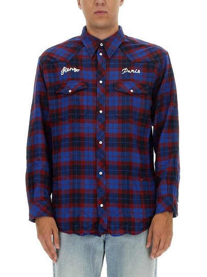 23 fw Wool Blend Check Shirt FD65CH4159FC71 B0710518581 - KENZO - BALAAN 2