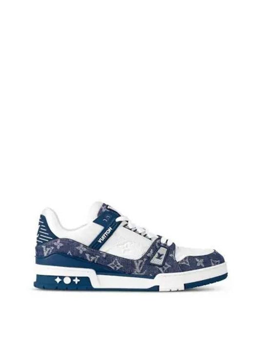 LV Trainer Monogram Low Top SneakersWhite Blue - LOUIS VUITTON - BALAAN 2