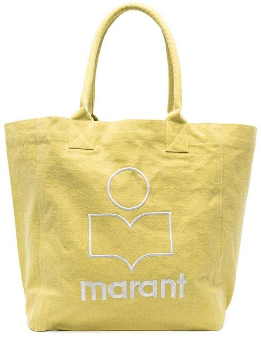 Yenky Embroidered Logo Large Shopper Tote Bag Yellow - ISABEL MARANT - BALAAN 1