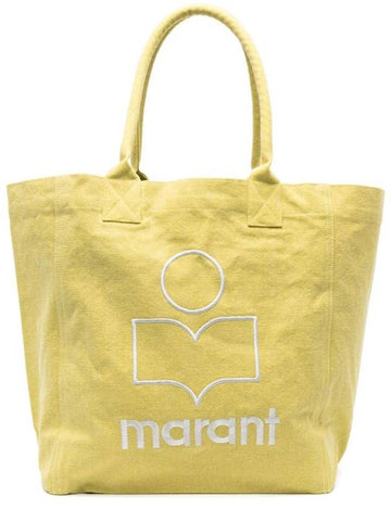 Yenky Embroidered Logo Large Shopper Tote Bag Yellow - ISABEL MARANT - BALAAN 1