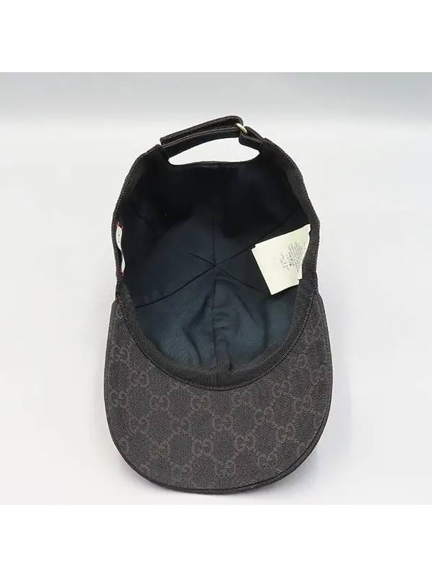 576253 Black GG Canvas Ball Cap Hat - GUCCI - BALAAN 4