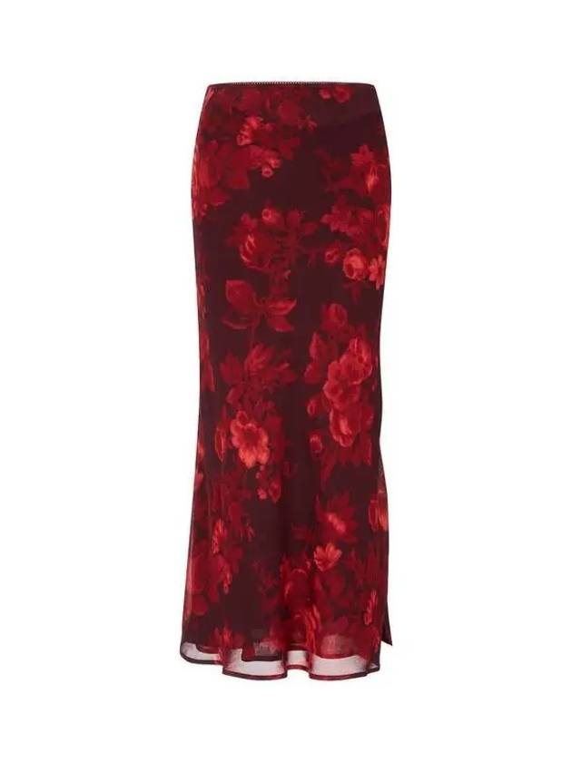 Floral Maxi Skirt Dark Red 271766 - REFORMATION - BALAAN 1