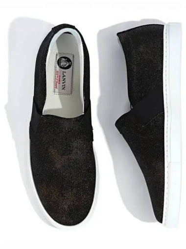 Glitter velvet slip ons 270950 - LANVIN - BALAAN 1