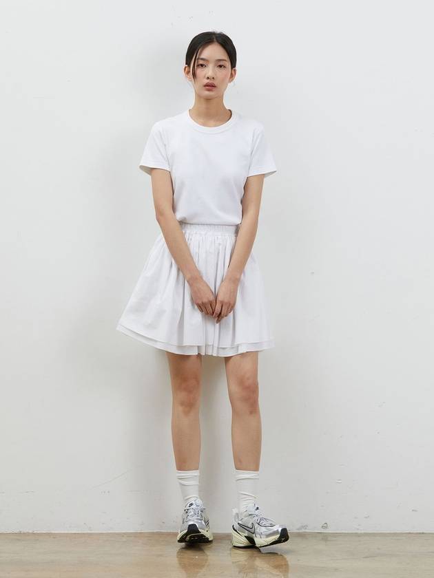 Double frill cotton miniskirt white - RYUL+WAI: - BALAAN 3