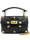 Roman Stud Shoulder Bag Black - VALENTINO - BALAAN 2