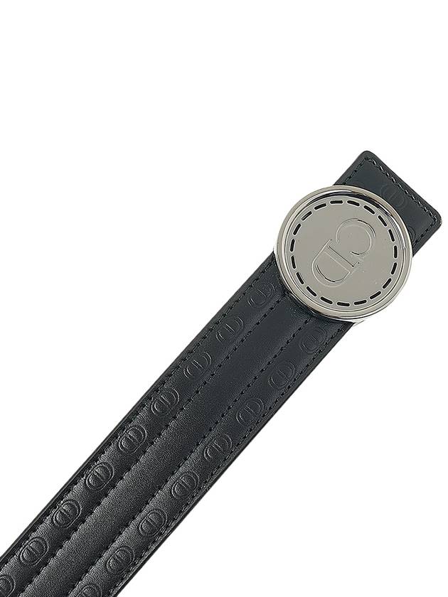 CD Circle Buckle Belt Black 4302RUVDQ - DIOR - BALAAN.