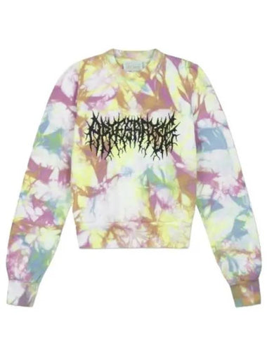 Aries Metal Tie Dye Puff Sleeve Sweatshirt Multi STAR20900MLT T Shirt - ARIES - BALAAN 1