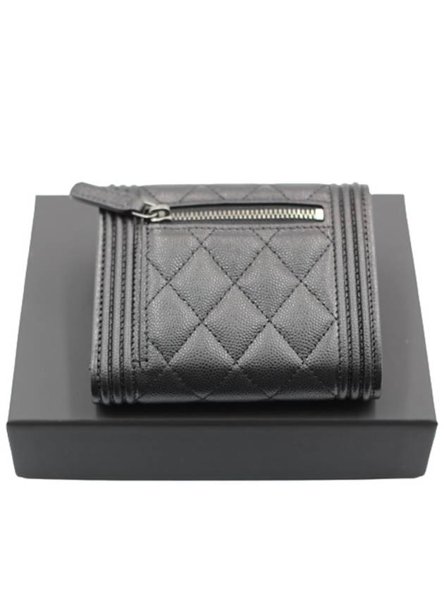 Voice Mall Flap Wallet Snap Half Ruthenium Metal Black A80734 - CHANEL - BALAAN 7